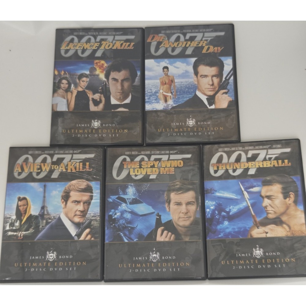 DVD Lot Of 5 (DVD) 007 James Bond: Connery, Brosnan, Dalton, Moore(2) Classics